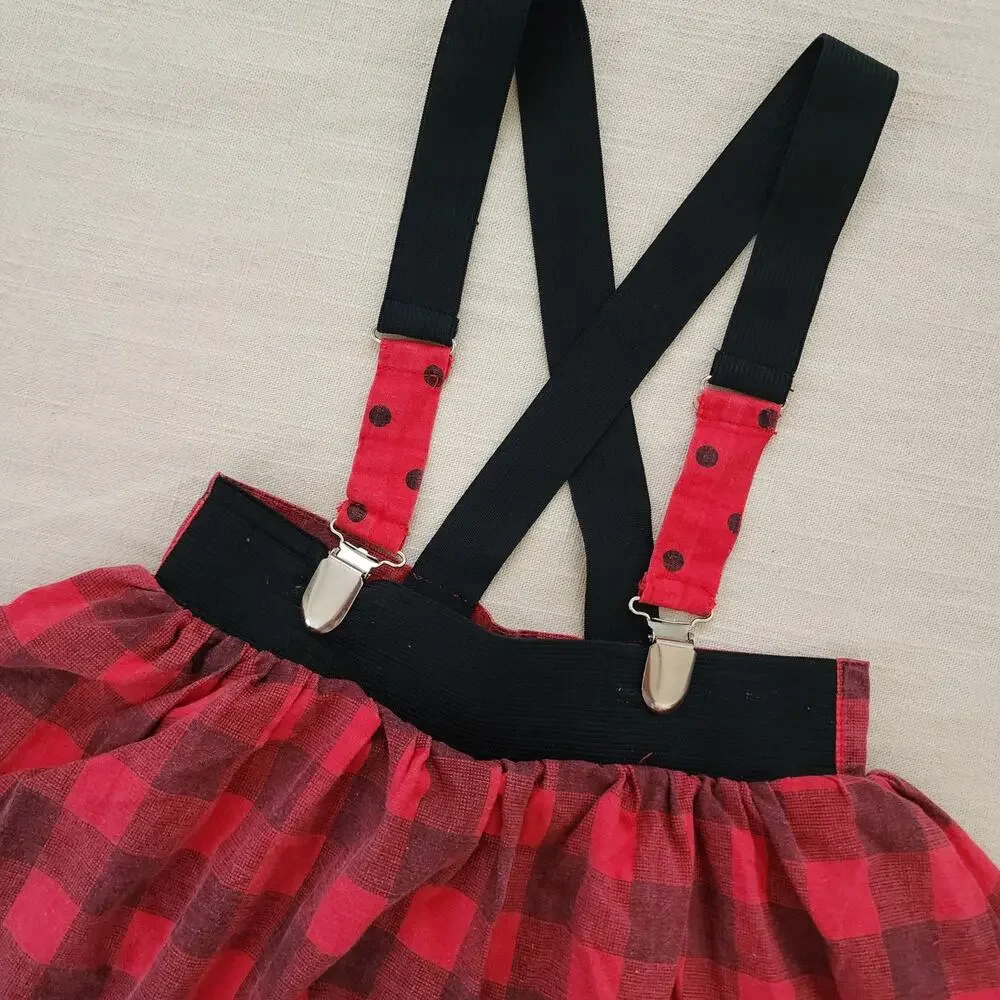 Vintage Suspender Shorts/Skirt 5t